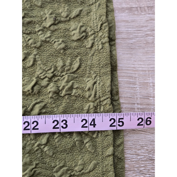 J. JILL Floral Textured Long Sleeve Stretchy Top Medium Green Christmas Holiday - Picture 13 of 13